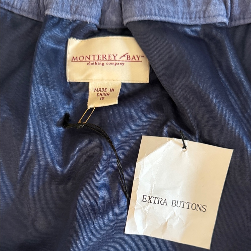 Monterey‎ Bay Ice Blue Suede Button-Front Women's Midi Pencil Skirt NWOT - Picture 6 of 12